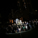 Student protesters walk with wreath during candlelight vigil at Hong Kong's Victoria Park to commemorate those killed during June 4th military crackdown on pro-democracy movement in Beijing